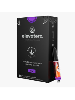 Elevaterz 510 Thread Cartridge Purple Gelato 1ml. 0% THC 0% CBD